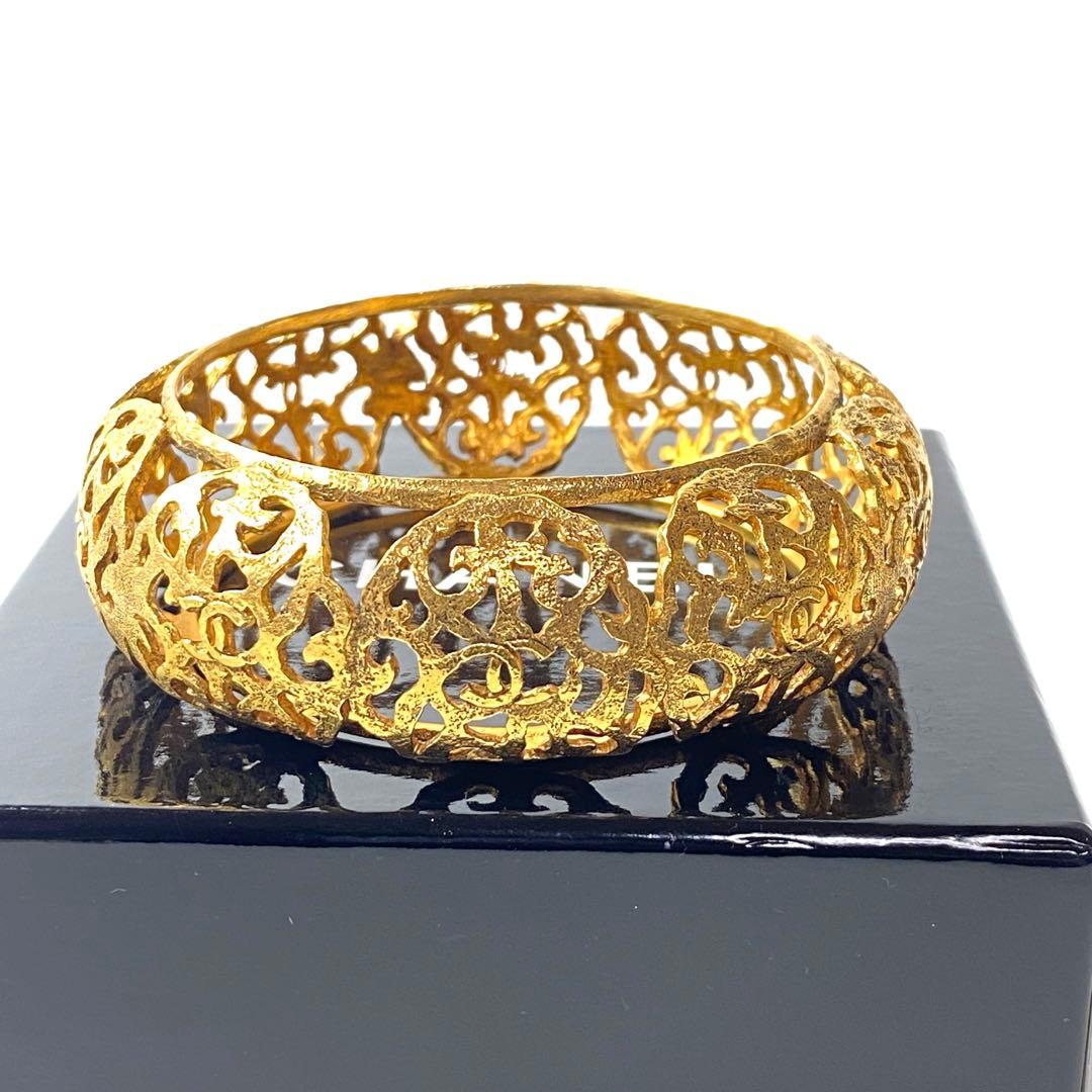 シャネル CHANEL ココマーク ビンテージ バングル ゴールド