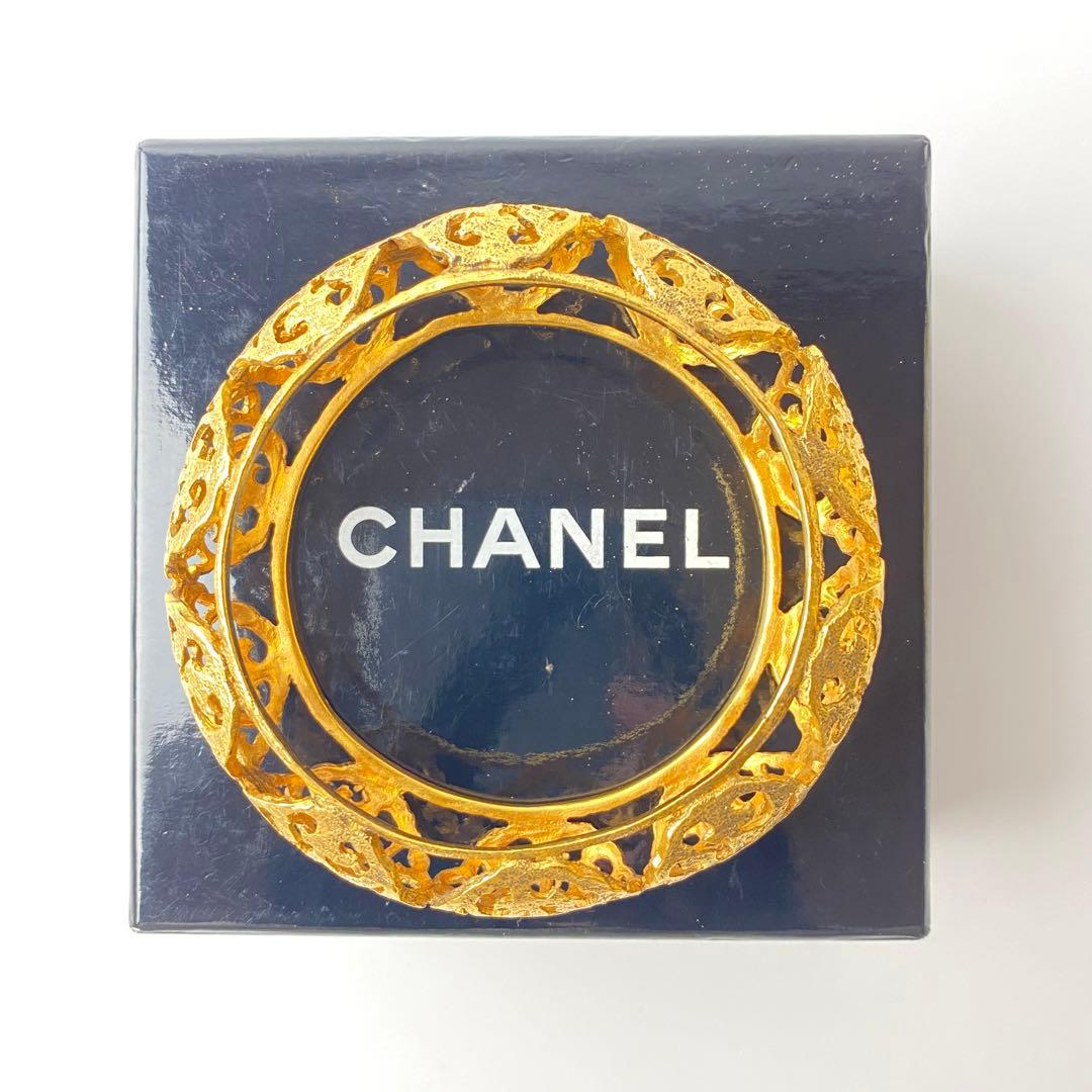 シャネル CHANEL ココマーク ビンテージ バングル ゴールド