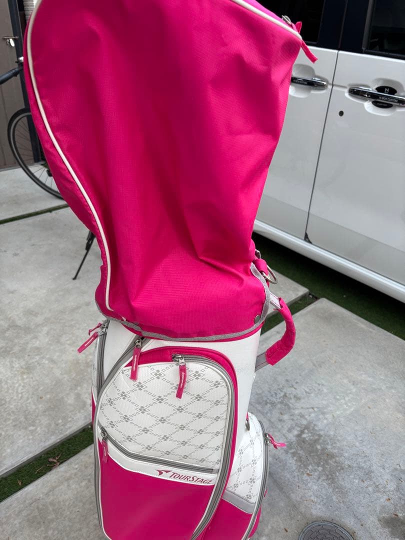 TourStage キャディバッグ ホワイト/ピンク