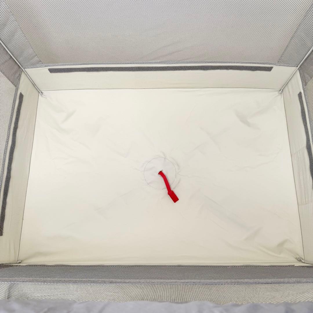 美品 Aprica ココネルエアーAB ベビーベッド 折りたたみ グレーベア