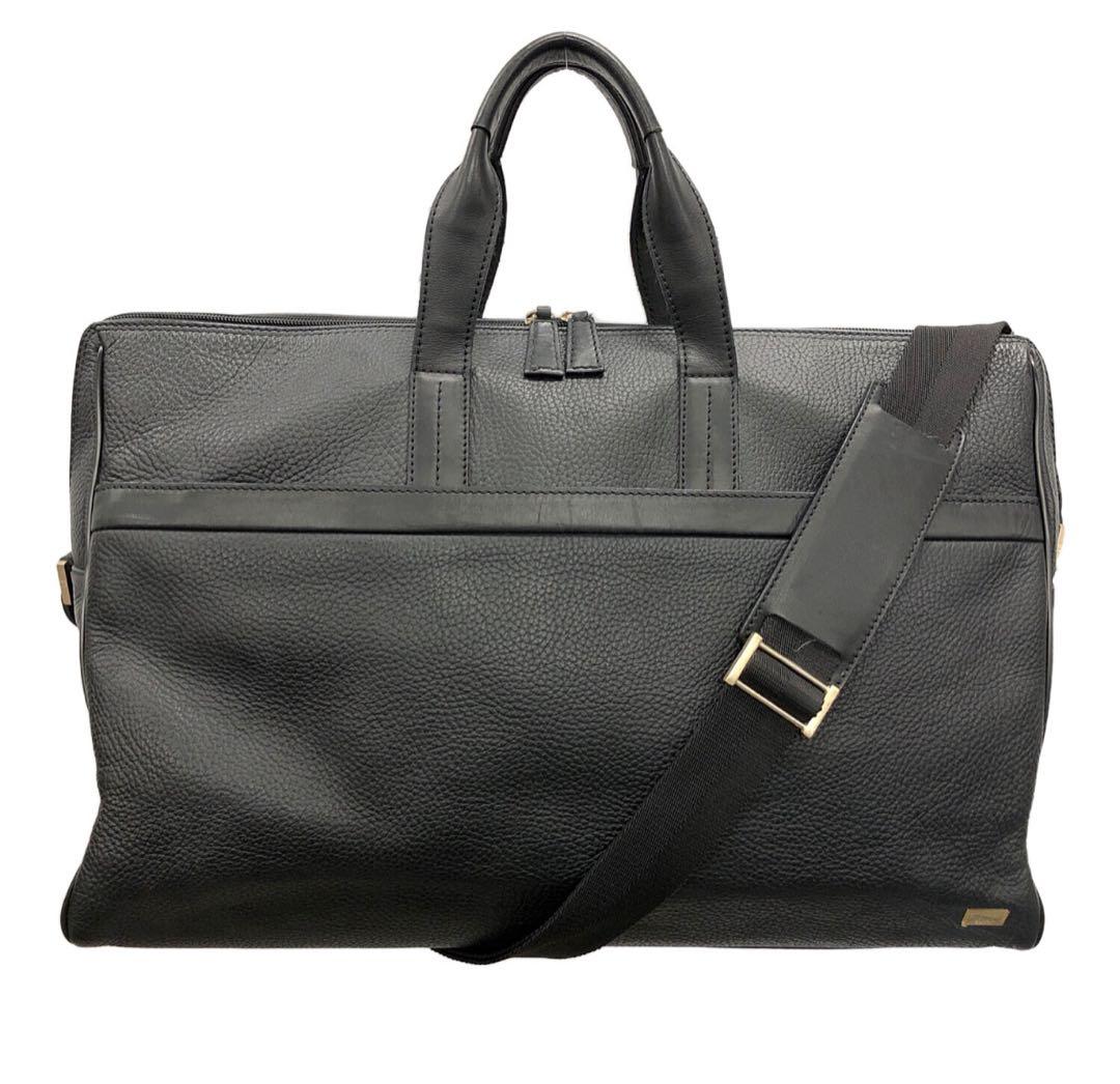 ダンヒル　アルフレッドダンヒル　ボストンバック　黒レザー　牛革　dunhill