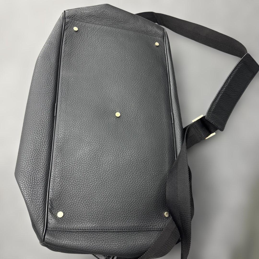 ダンヒル　アルフレッドダンヒル　ボストンバック　黒レザー　牛革　dunhill