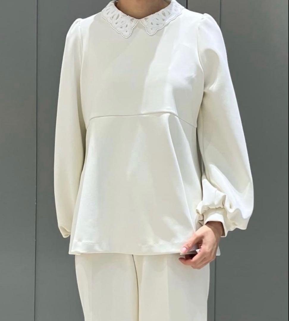 UNITED ARROWS SPONGY ペプラム ブラウス　付け襟