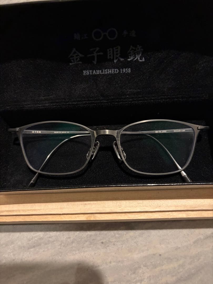 金子眼鏡 KM-70 メガネ グレースクエア メタルフレーム 51◻︎18-148