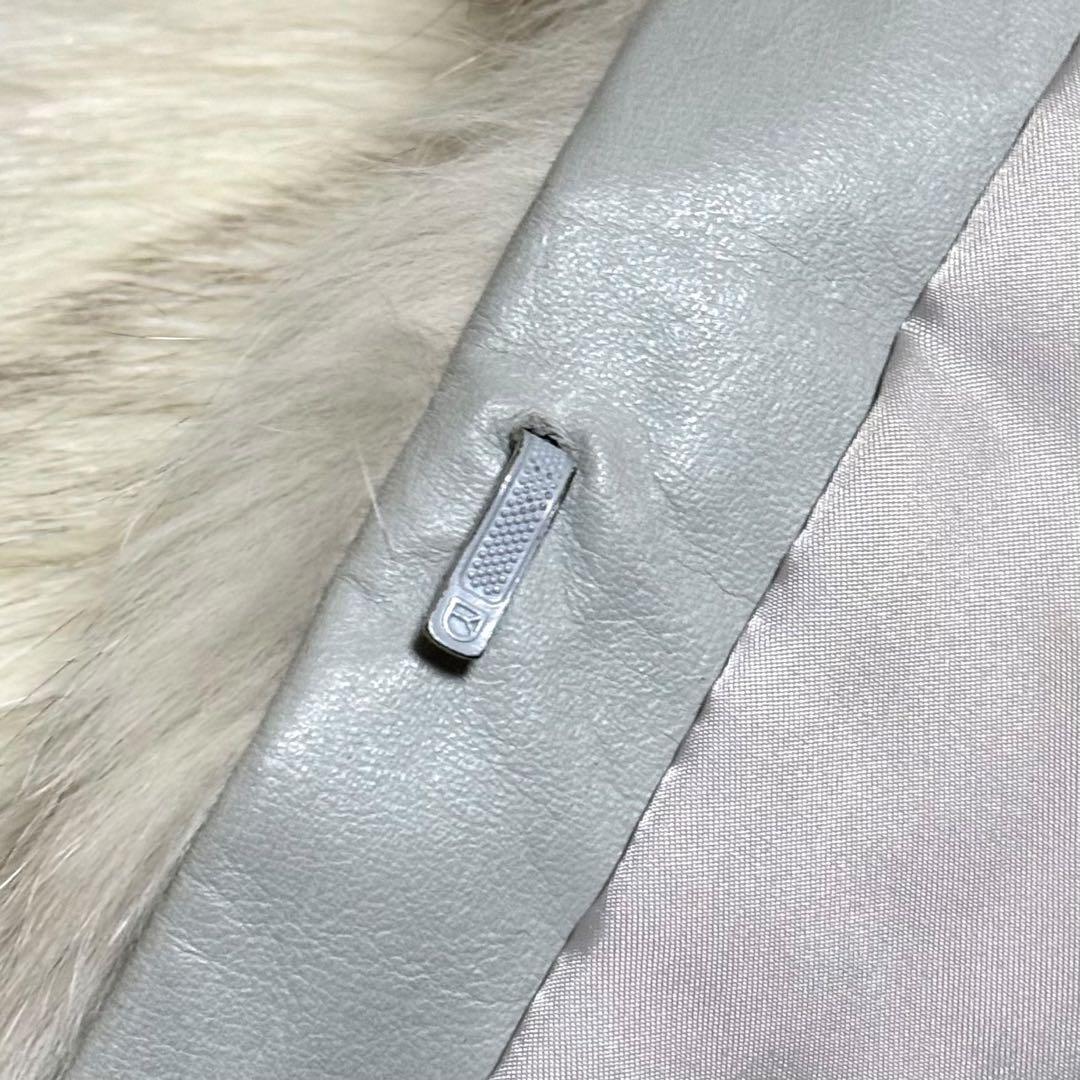 SAGA FOX ブルーフォックス ファーコート 毛皮 ボリューム襟 着丈69