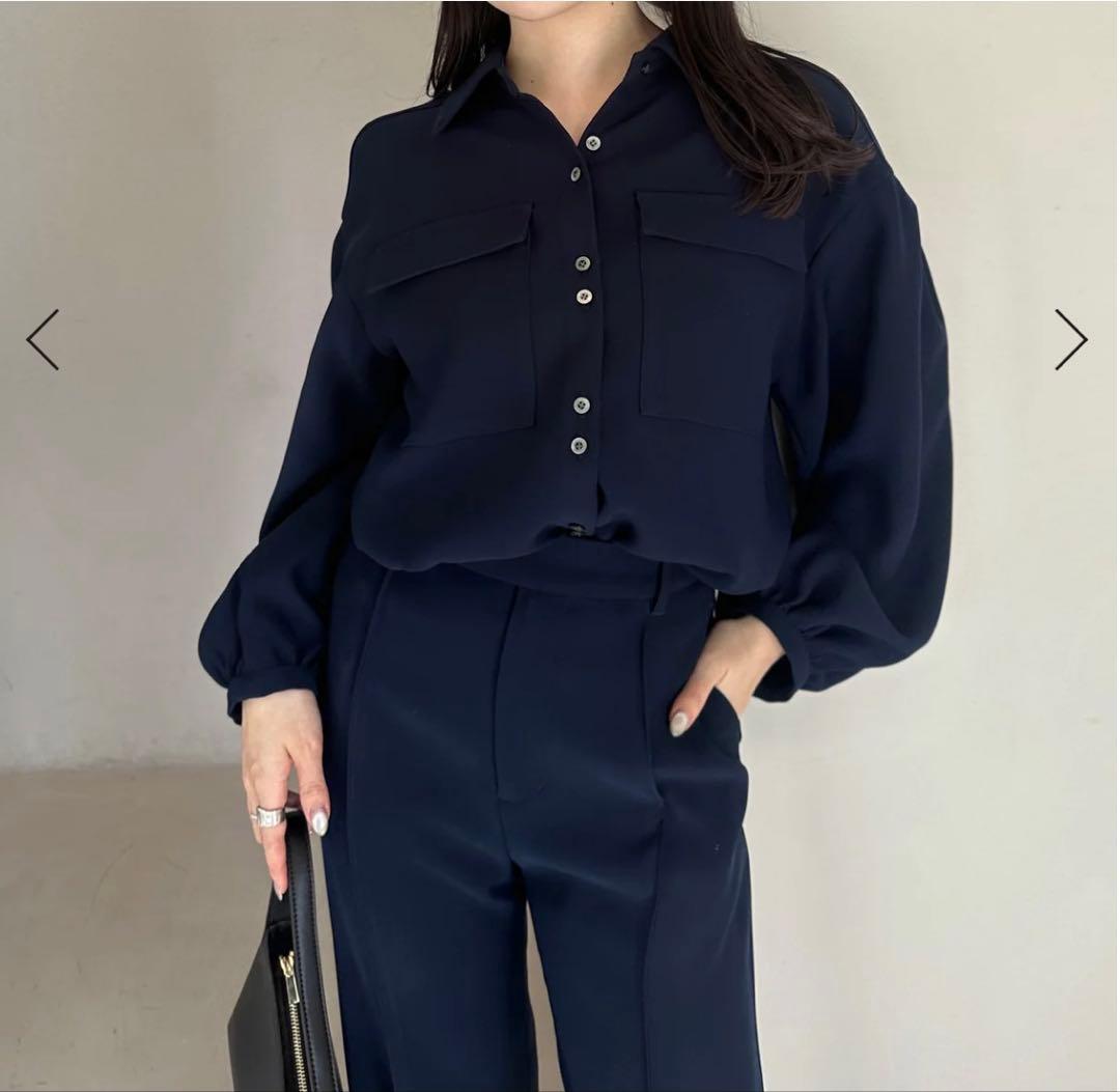 みるく様　anuans アニュアンス　ダブルサテンボリュームスリーブブラウス