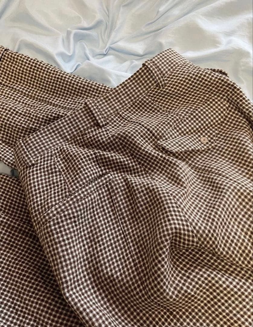 Omar Afridi 22SS チェック柄 ワイドパンツ スラックス