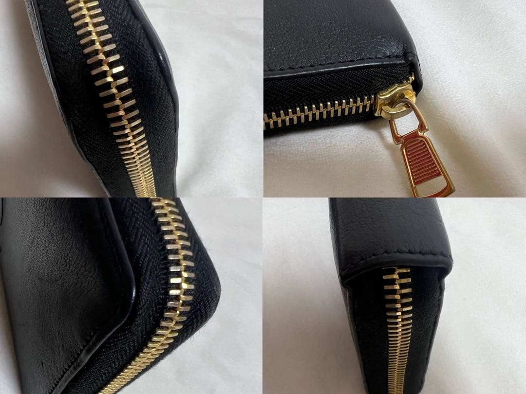 イヴ・サンローラン ラウンドファスナー 長財布 ウォレット ブラック