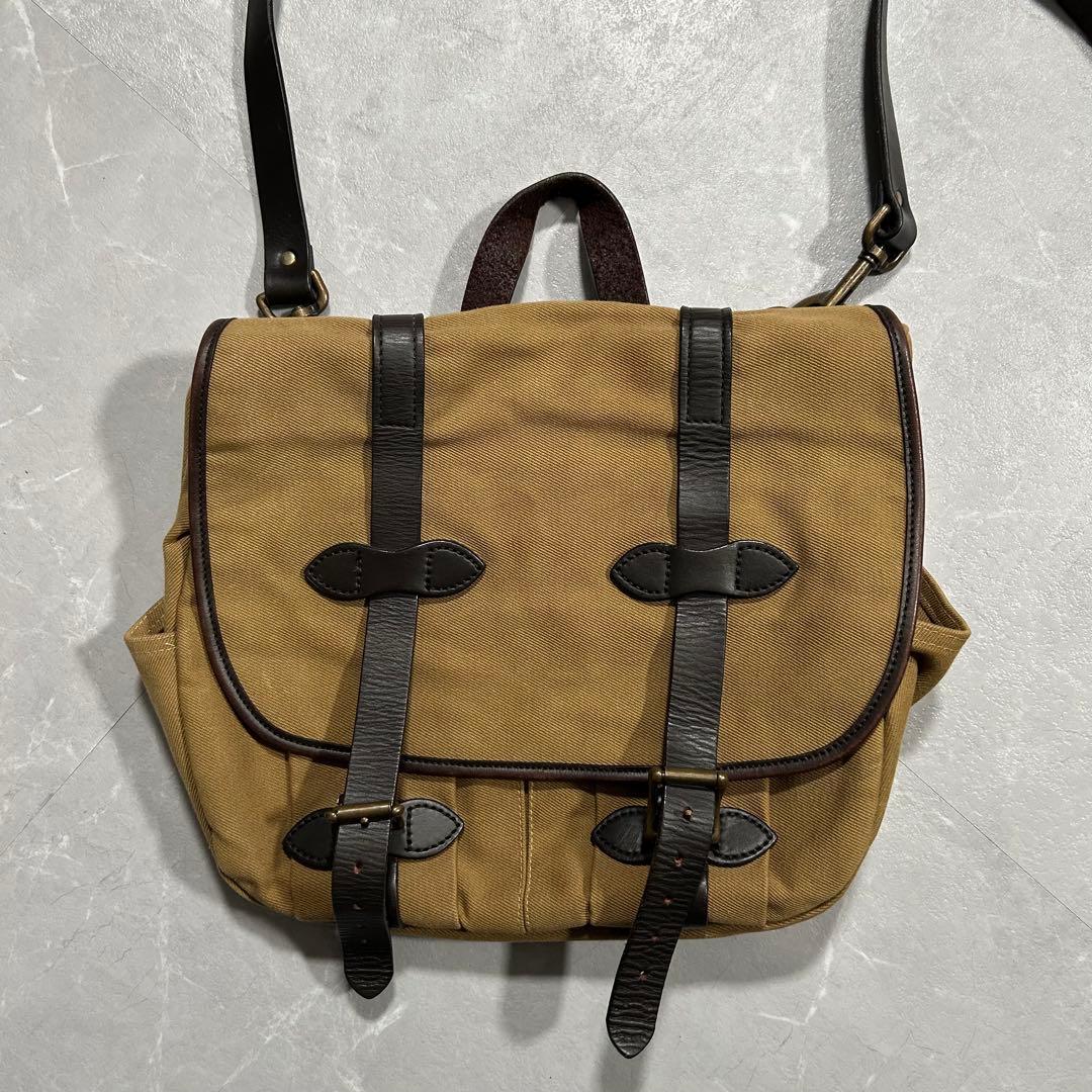 FILSON ミディアムフィールドバッグ USA製 ショルダー オイルド カバン