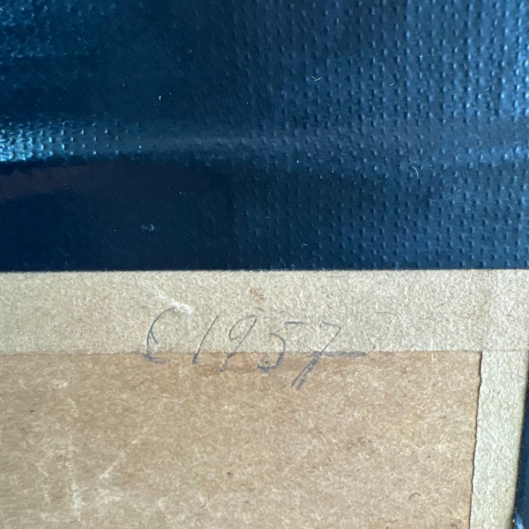 フランク、マイヤー、ボック　水彩画1934年　教会前のマンテス達　輸入された状態