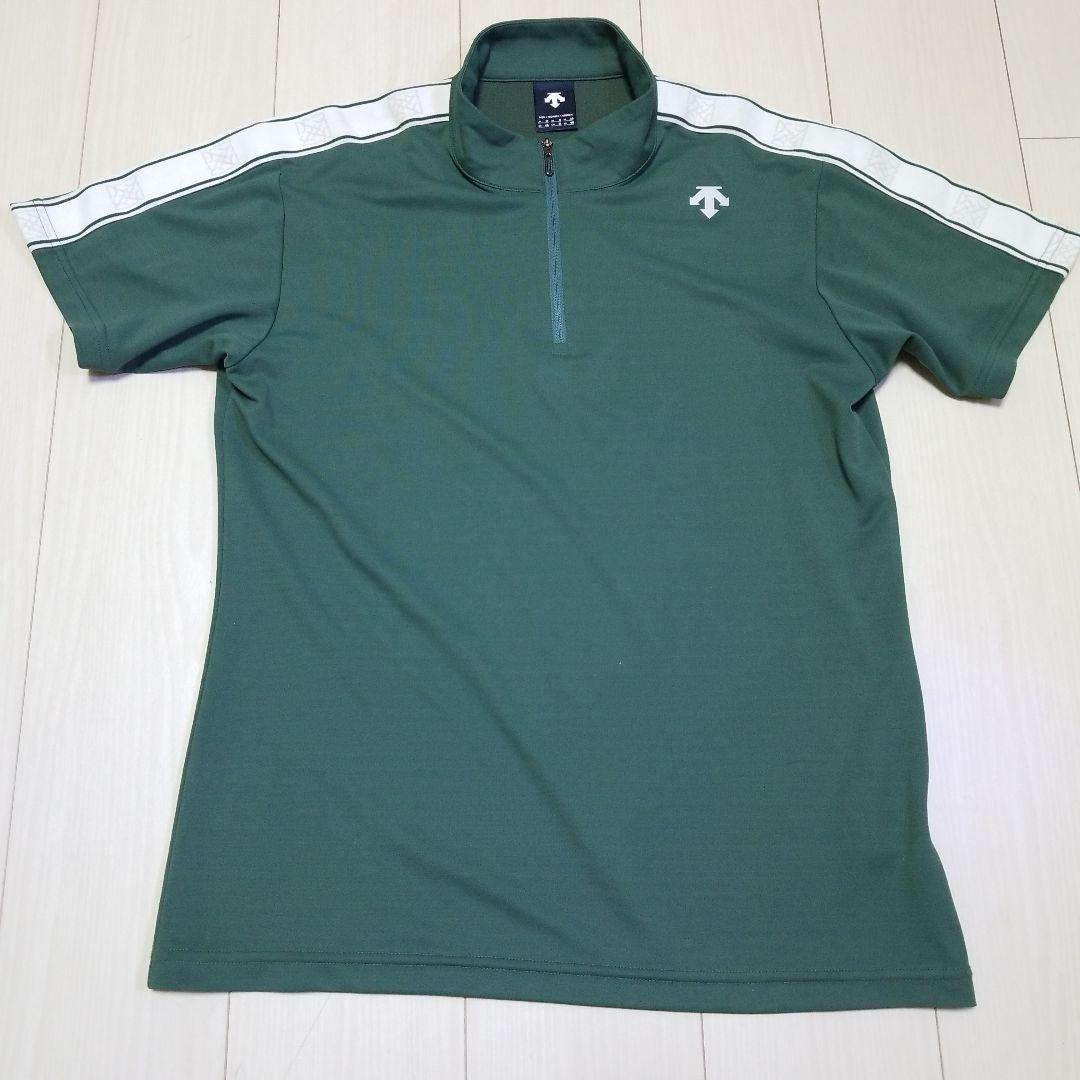 【入手困難】デサントゴルフ スタンド ハーフジップ ストレッチ シャツ M