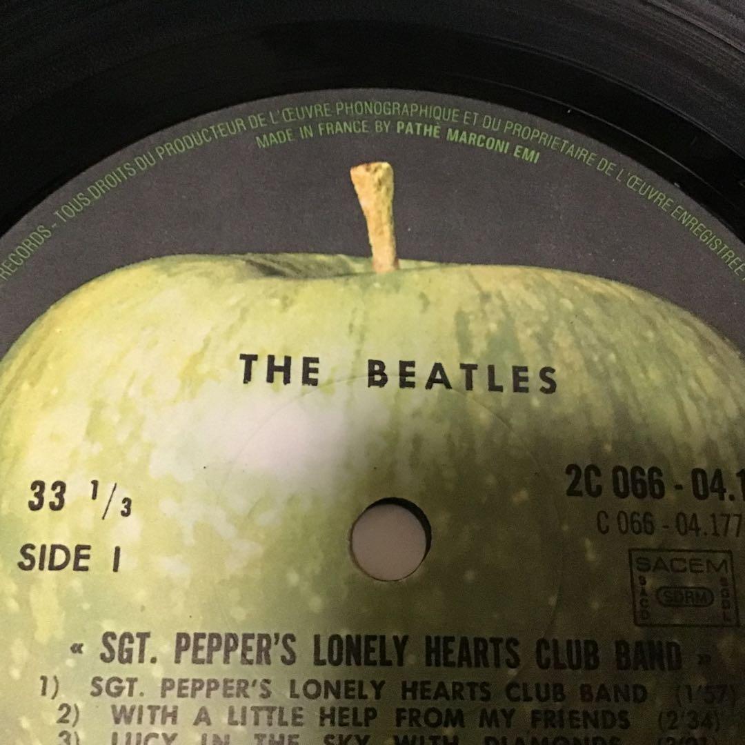 極美LP‼️フランス盤アップル『ビートルズ　サージェント・ペッパーズ』1974年