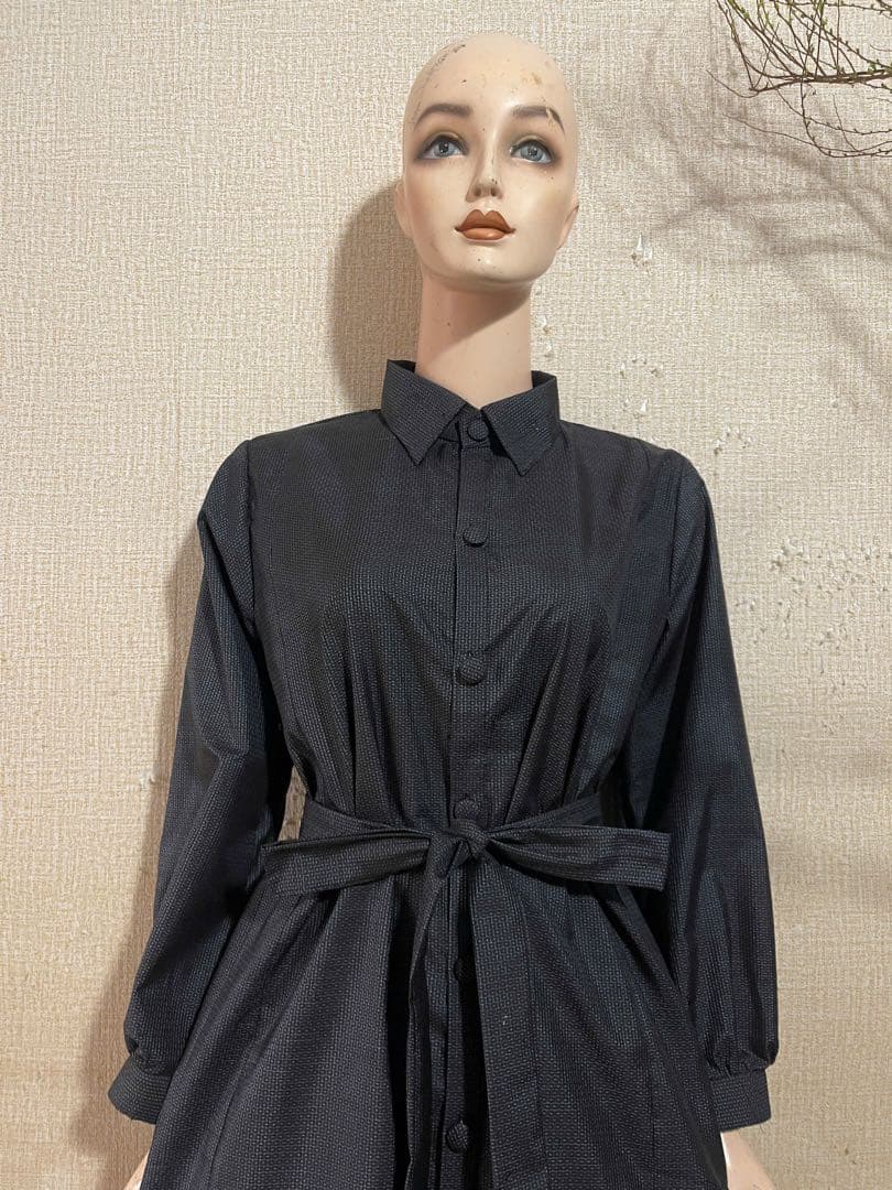 くろすけ　着物リメイクワンピース　大島紬　2月中旬から発送