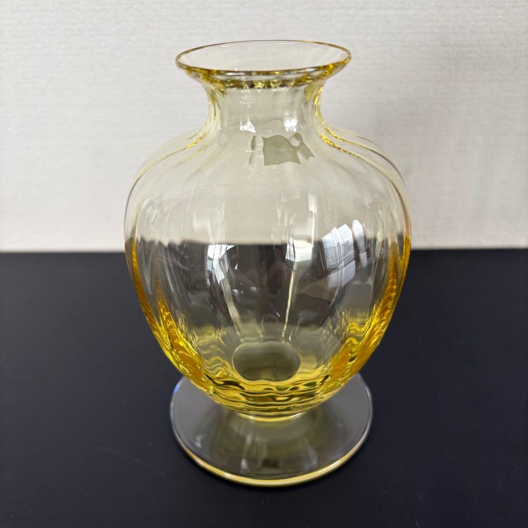 【新品未使用】Baccarat バカラ アクアレーユ 一輪挿し イエロー 希少