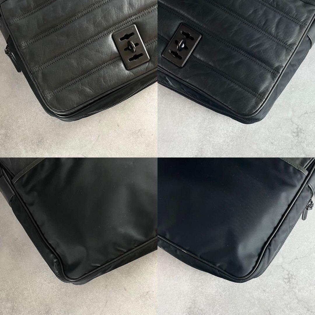 COMPOSITION イサムカタヤマ メッセンジャーバッグ レザー×ナイロン