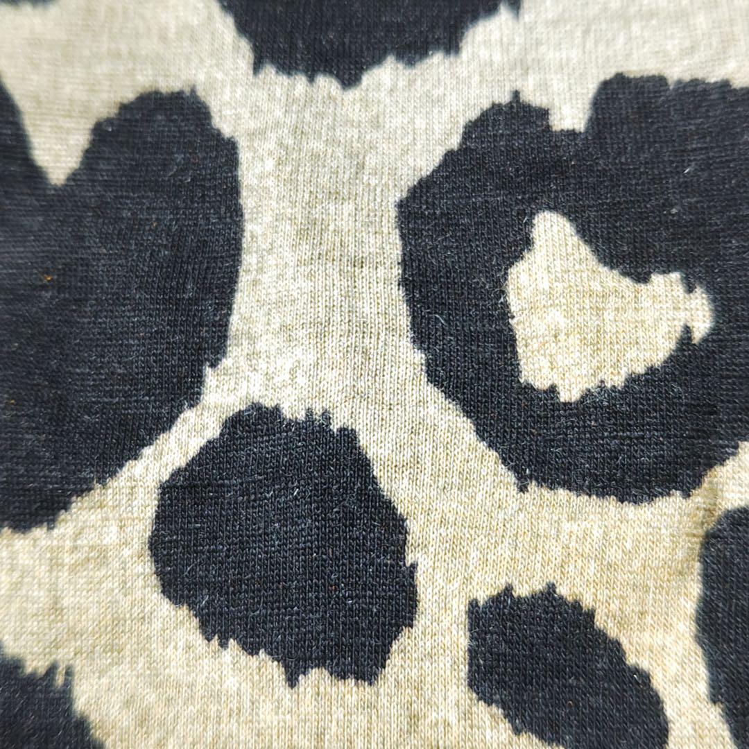 レオナール　ロングワンピース　大判ストール付き　豹柄　シルク混　ボウタイ　ベルト