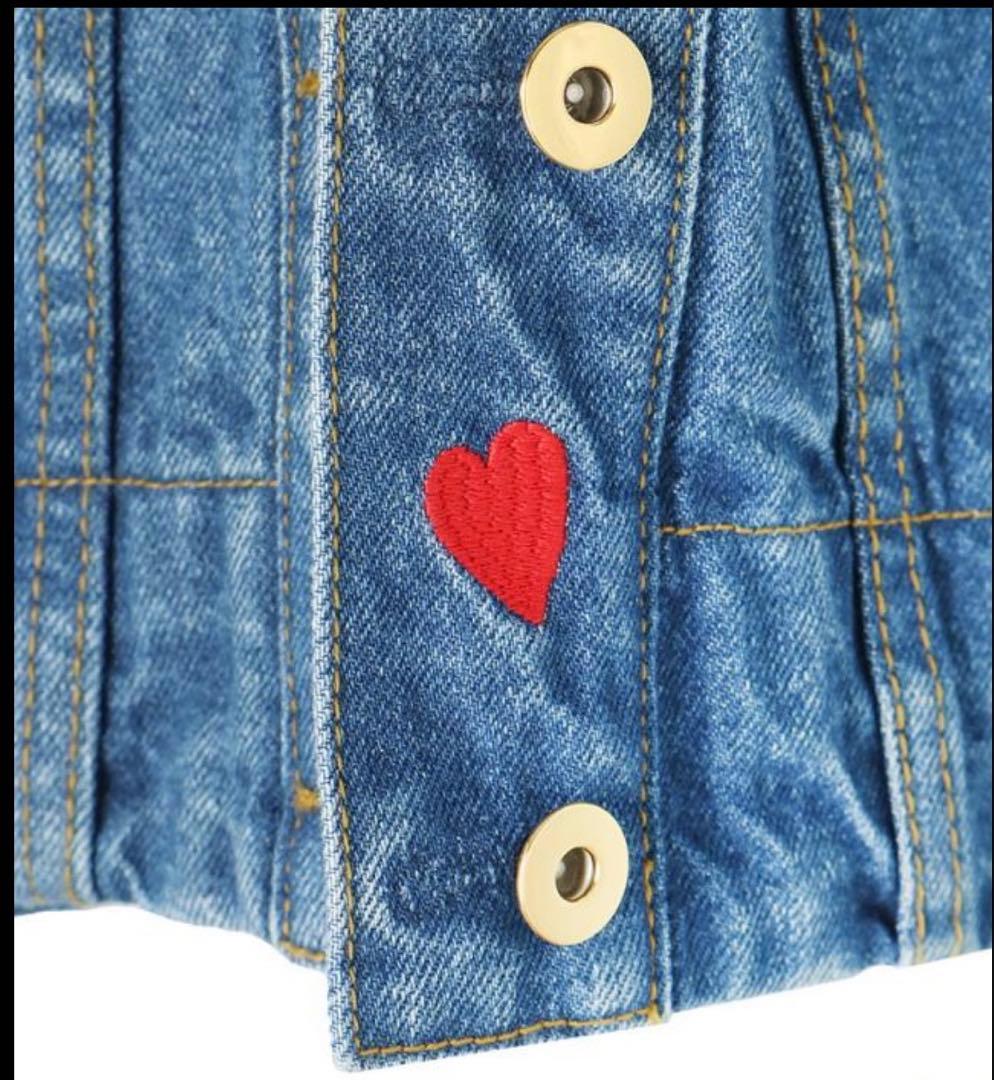 JENNE ハート刺繍デニムジャケット Sサイズ ジェンヌ【未使用・タグ付き】