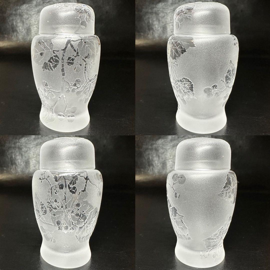 ★北一ガラス！茶道具！ガラス 茶碗・茶入！紙箱/栞付！★