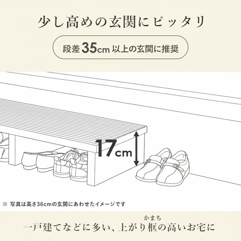 幅97cm【新品】天然木タモ無垢材 玄関踏み台 手すり付き 介護 転倒防止