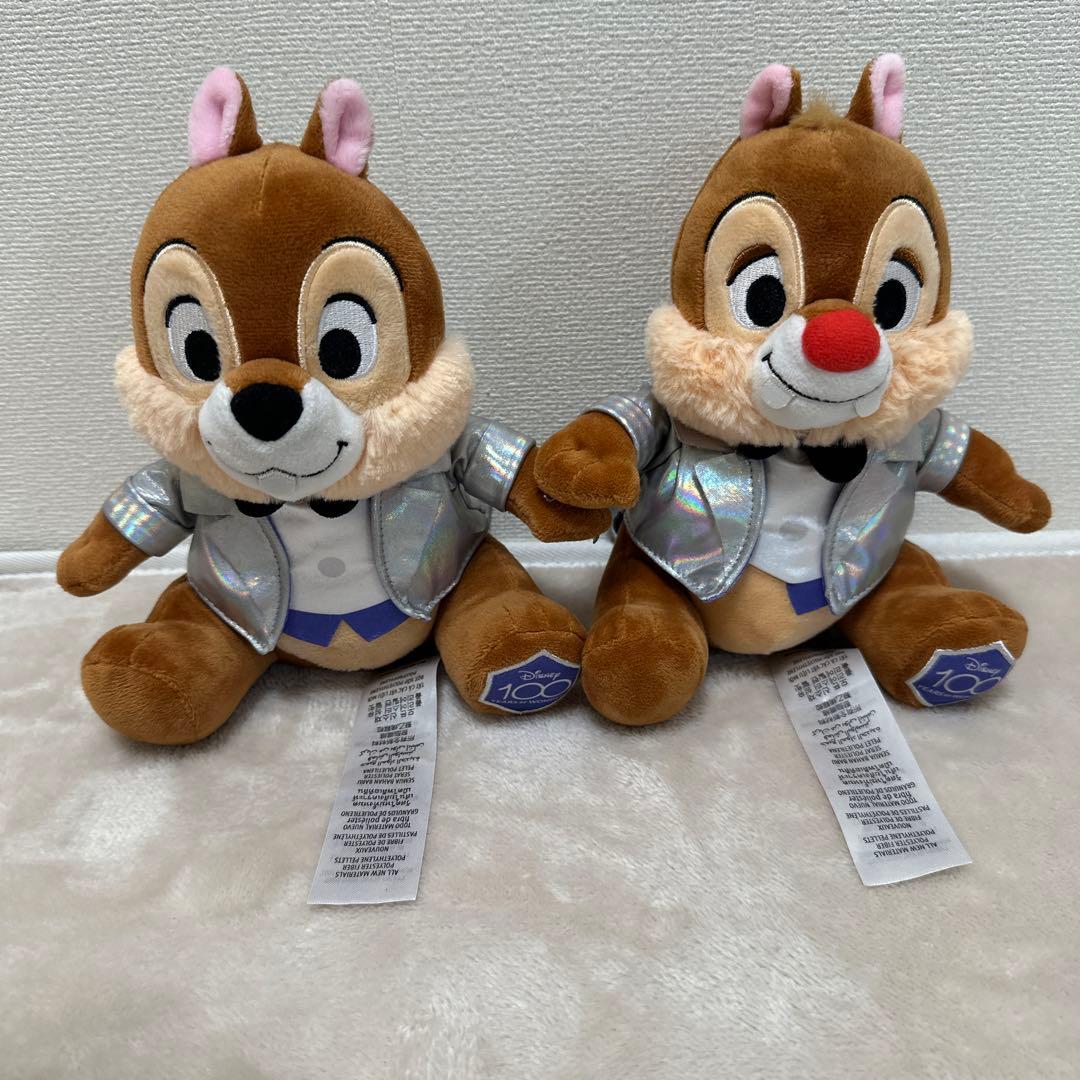 チップとデール ぬいぐるみ 100周年記念 2体セット