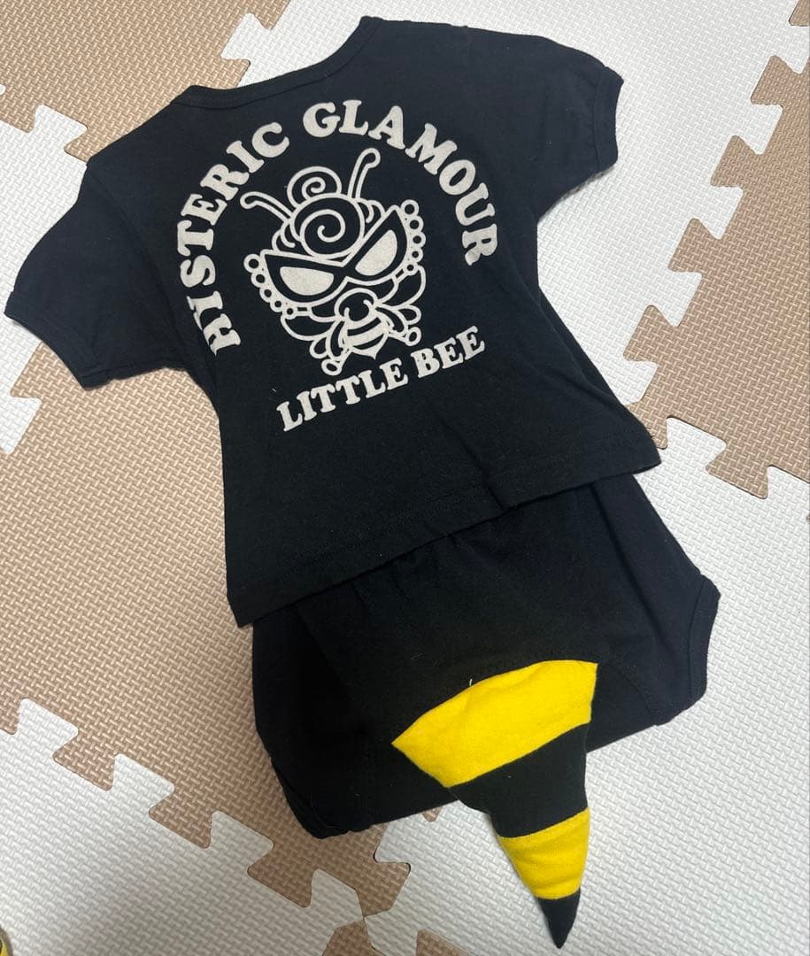 ヒステリックミニ リトルビー ハチ ロンパース 尻尾 80