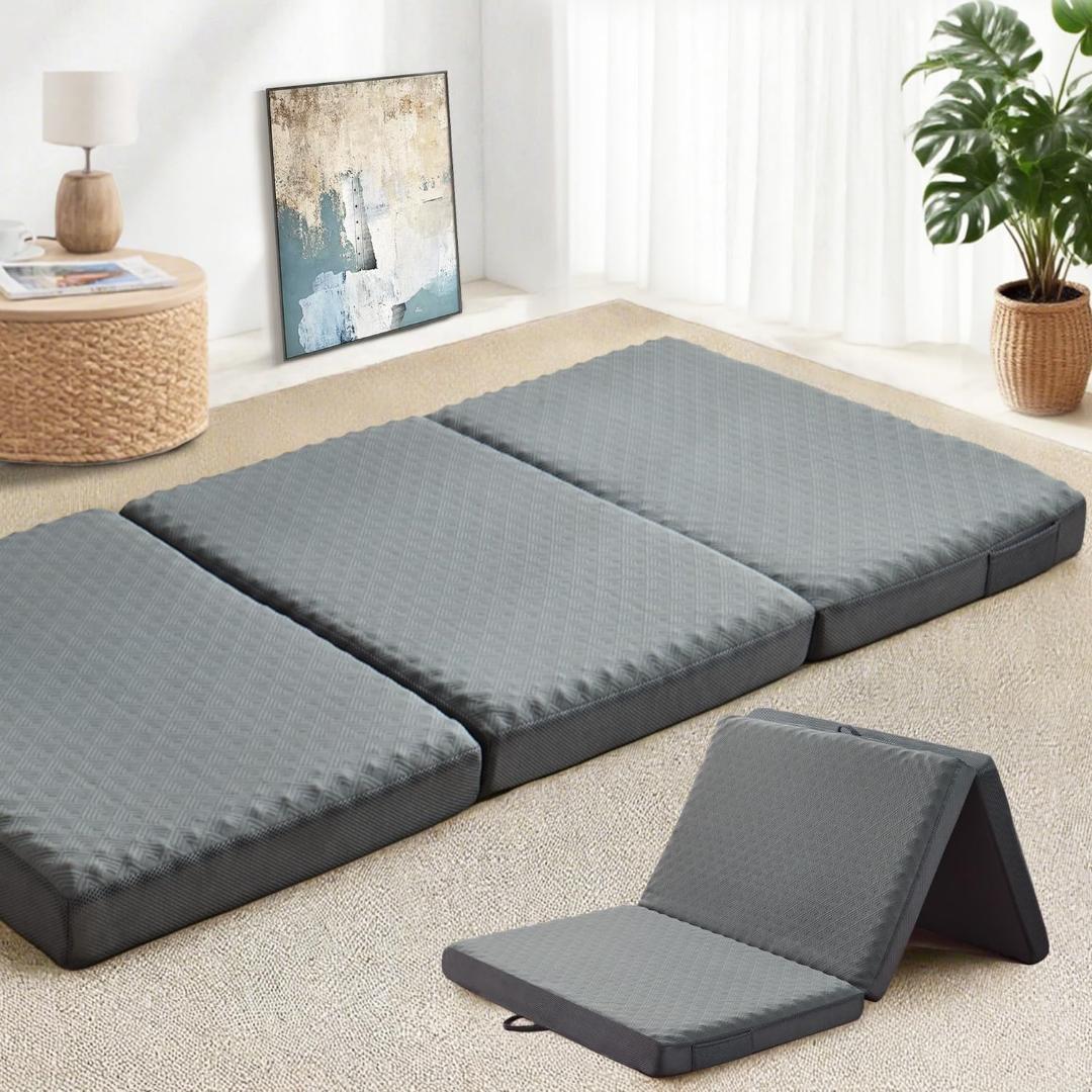 折りたたみマットレス ダブル 高反発　折り畳み 極厚10cm 28D 190N