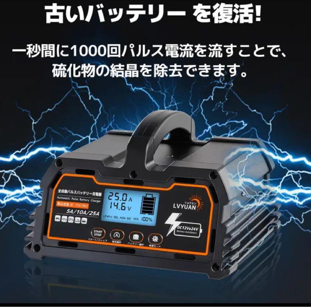 自動パルスバッテリー充電器 BC-250PRO 12V.24V対応 未開封送料込