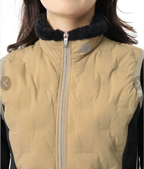 コヤギ　美品　ニューバランスゴルフ　ダウンワンピース2 ベージュ　中綿