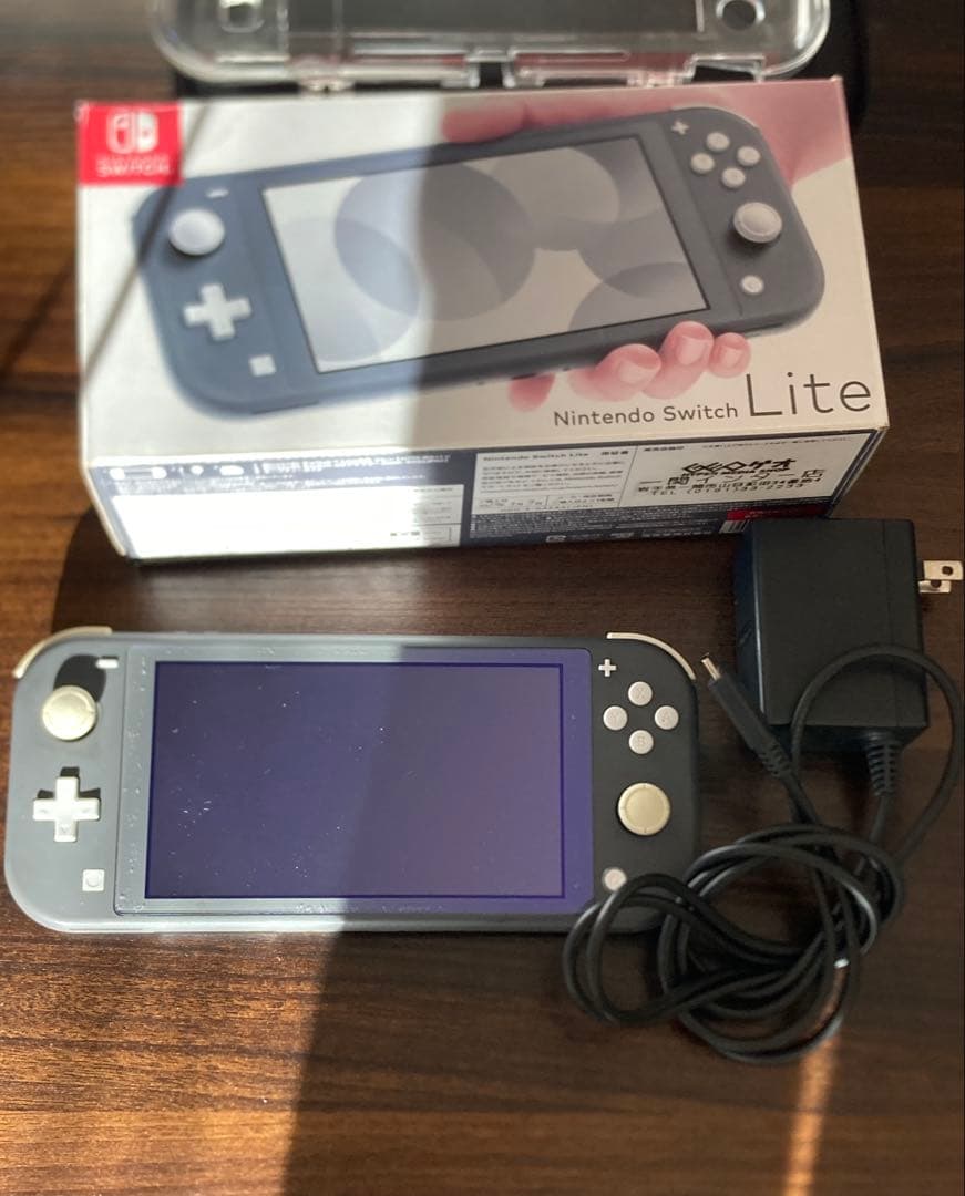 Nintendo Switch Lite グレー 充電器付き 箱付き ケース付属