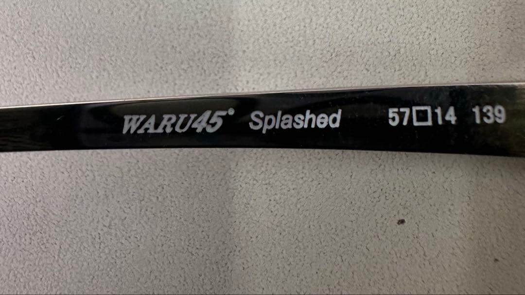 美品　希少　WARU45° SPLASHED サングラス 45 跳ね上げ