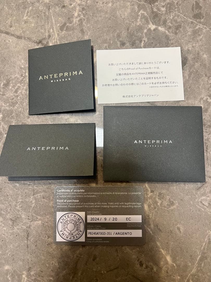 美品　ANTEPRIMA ペルラ グリッター/スクエア スモール/シルバー