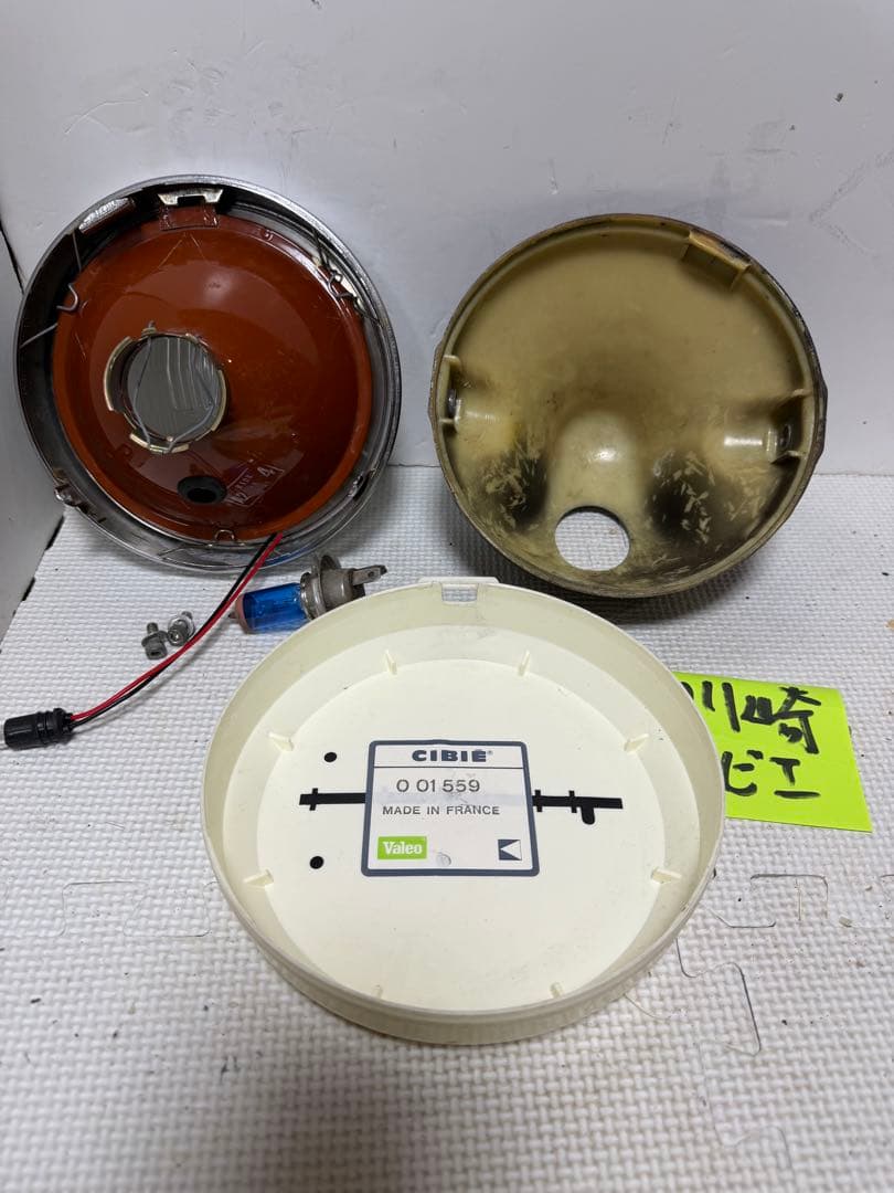 当時物希少シビエ凹みレンズ付きヘッドライト　Z250FT純正ライトケース付き