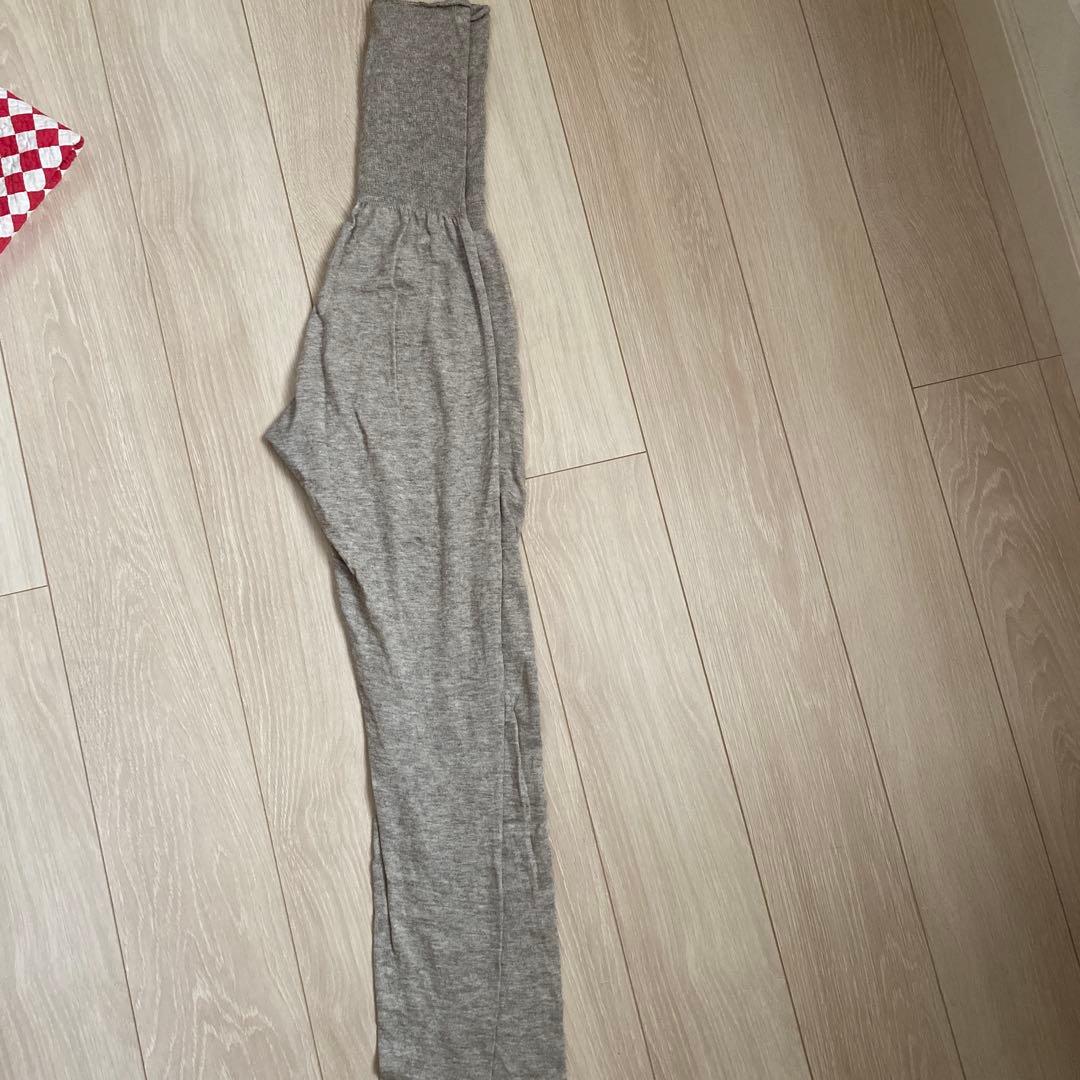 プリスティン　ヤク無縫製 はらまき付き薄手レギンス