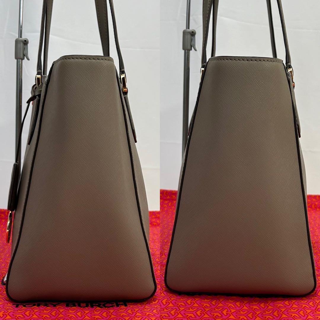 【極美品】トリーバーチ ロビンソン トートバッグ レザー 肩掛け A4 ベージュ