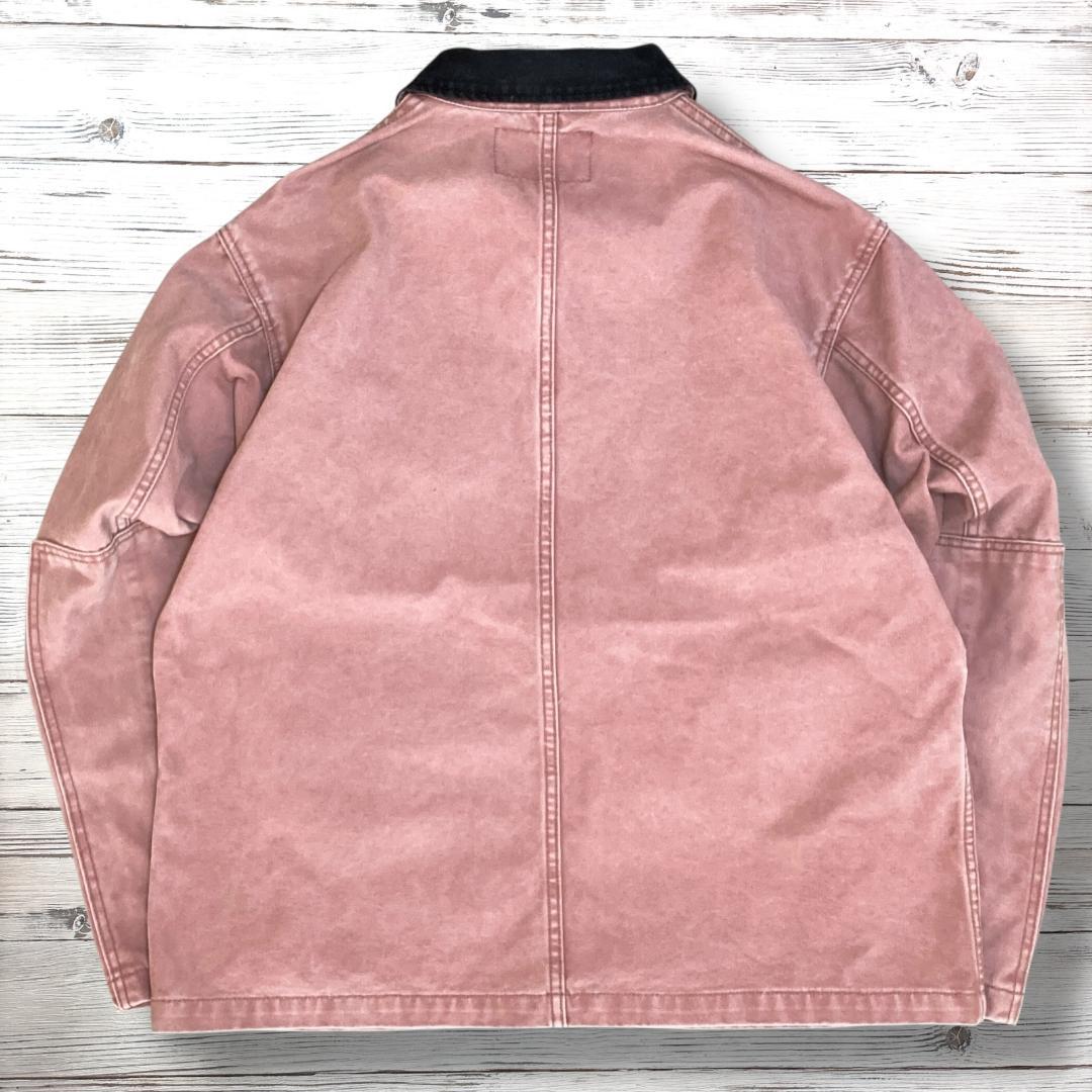ステューシー STUSSY ジャケット 刺繍ロゴ ピンク L 1842