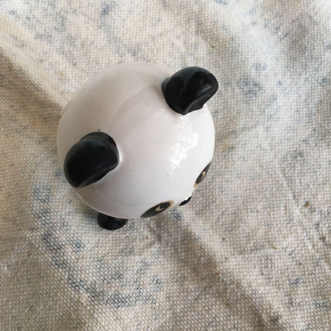 内藤ルネの陶器2点セット 黒猫 パンダ