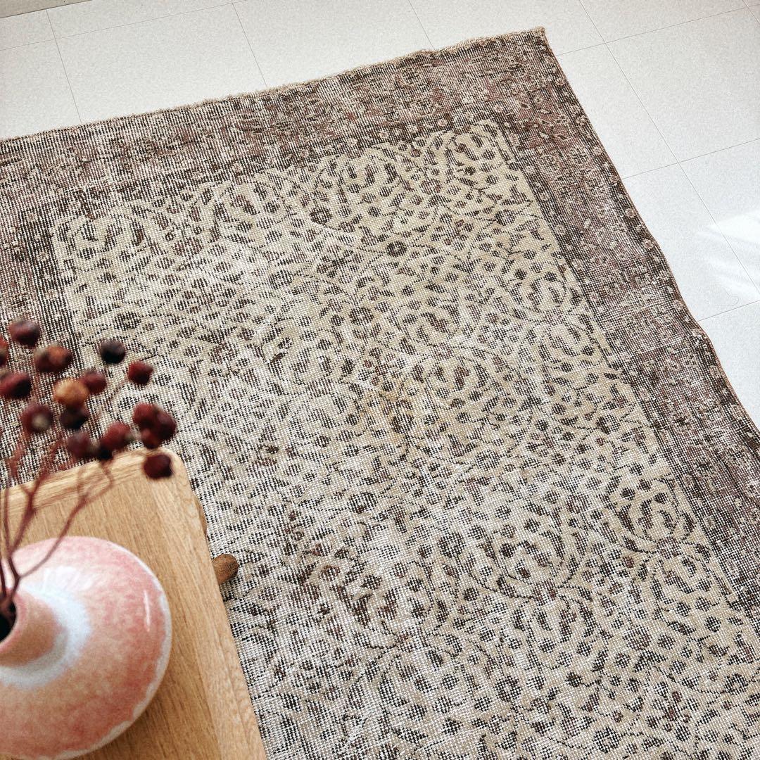 UT　トルコ ヴィンテージラグ ブラウン系