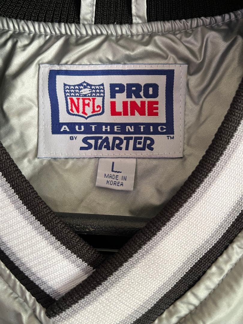 お値下げ☆ヴィンテージ　スターター　NFL レイダース　刺繍ナイロンジャケット