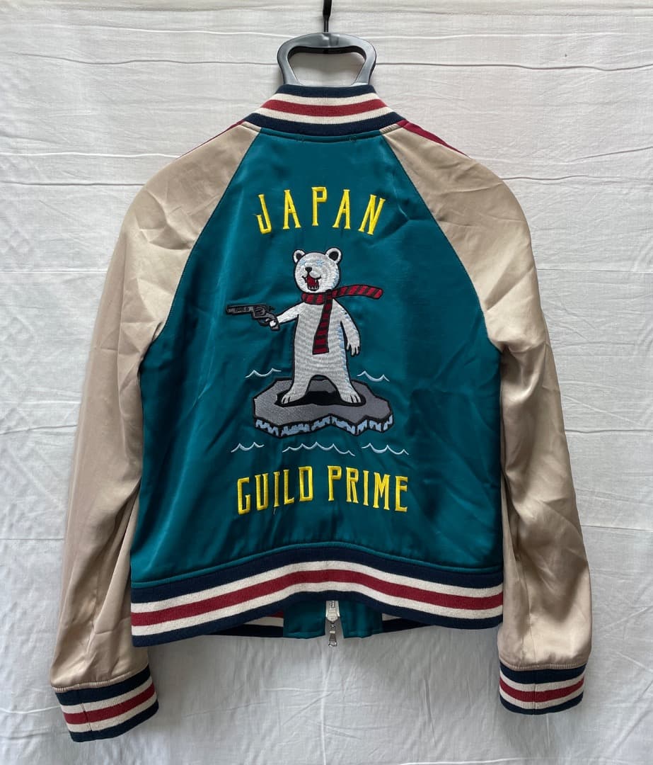 GUILD PRIME ギルドプライム ホワイトベア マルチカラー スカジャン