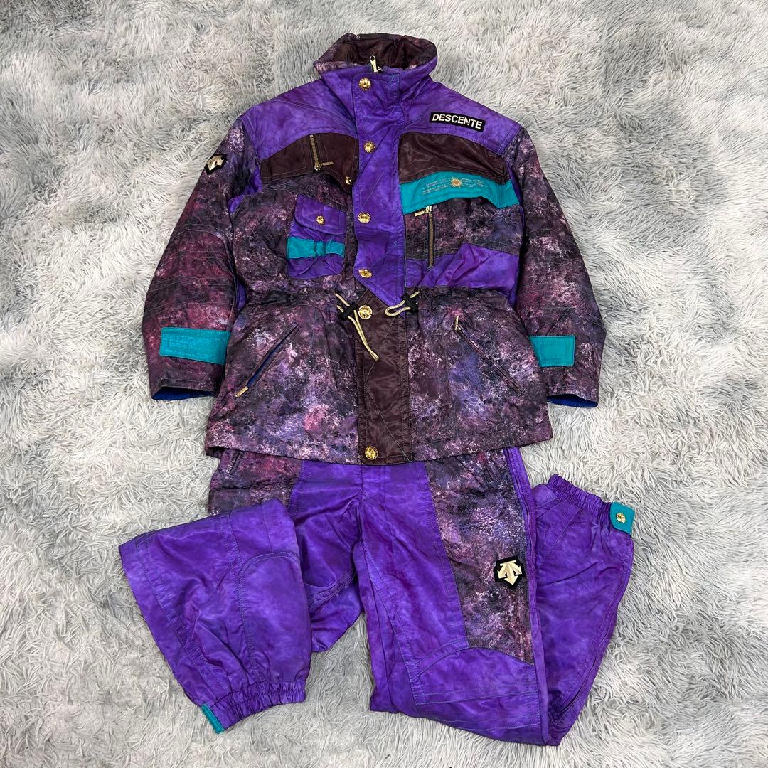 m6306【美品 デサント】レトロ スキーウェア セットアップ メンズ (L)