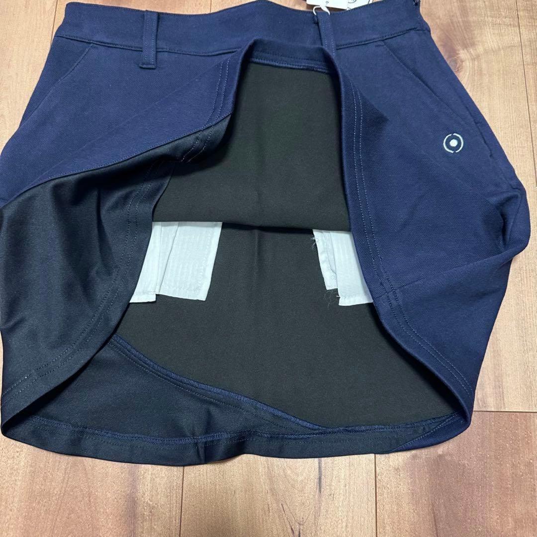 裏地付き　保温防風　ニット　アウター　スカート　セットアップ　秋冬　真冬ゴルフ