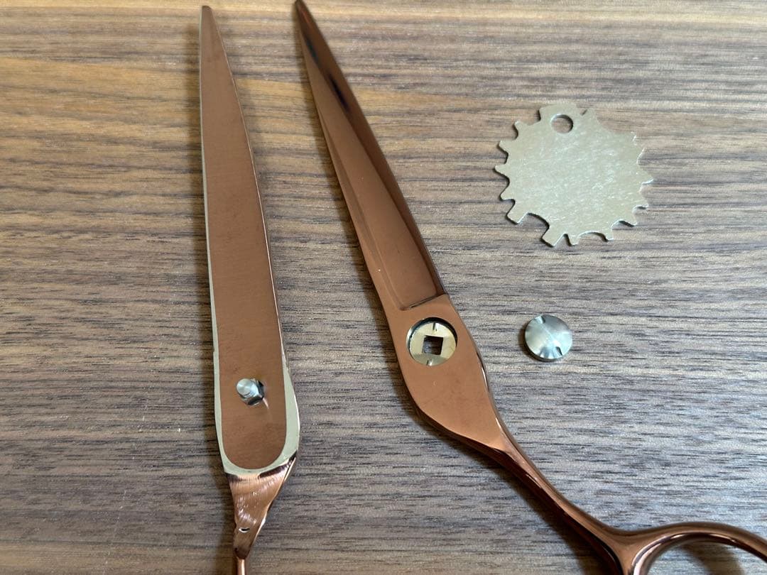 6インチ ピンクゴールド　スターデコレーション　カットシザー