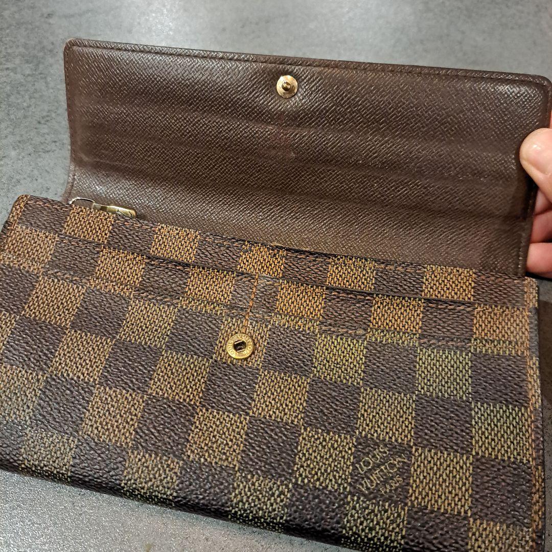 LOUIS VUITTON　 ダミエ　 長財布 　袋付き