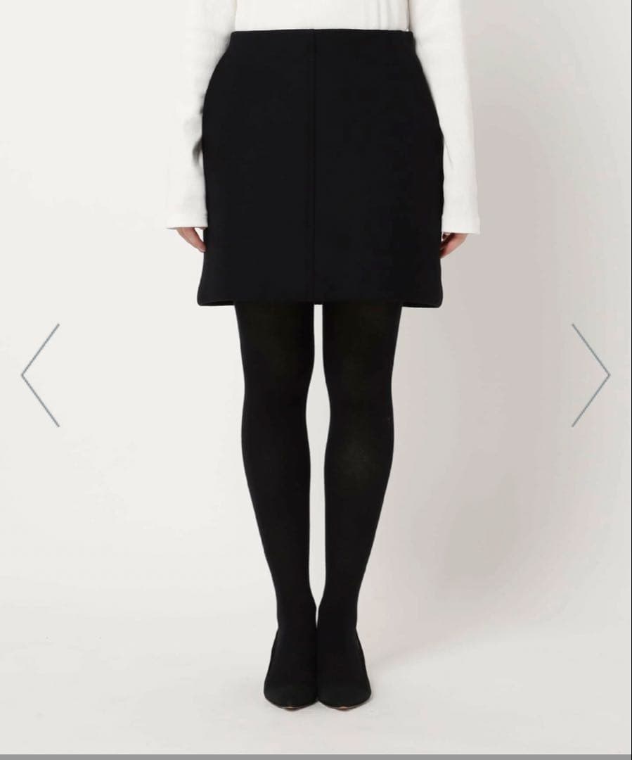 完売⭐︎Spick and SpanメルトンAラインミニスカート 黒36