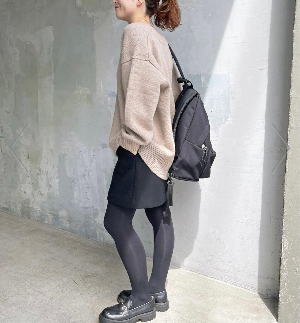 完売⭐︎Spick and SpanメルトンAラインミニスカート 黒36