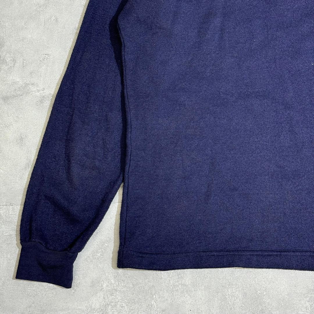 80s デカタグ Patagonia パタゴニア ネイビー　パイル DM848