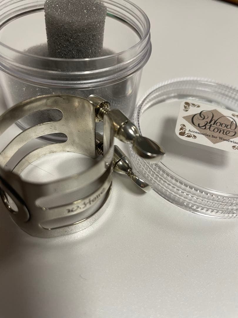 ウッドストーンAサックスリガチャー　スターリングシルバーM