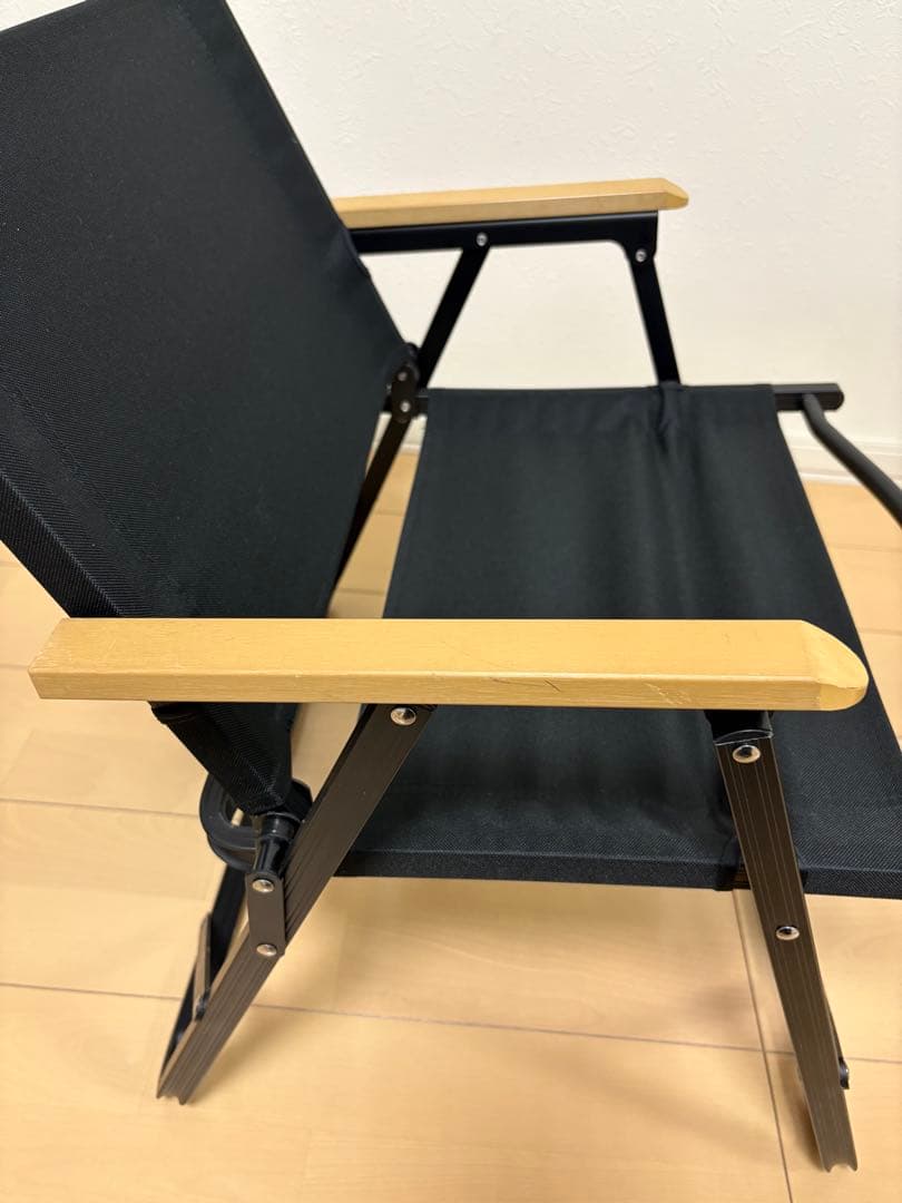 ハイランダー　アルミデッキチェア　ブラック　4脚セット