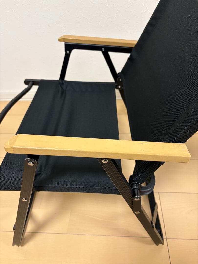 ハイランダー　アルミデッキチェア　ブラック　4脚セット