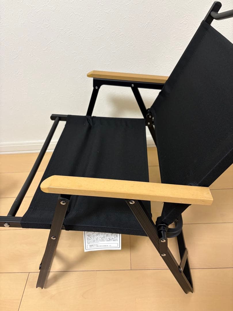 ハイランダー　アルミデッキチェア　ブラック　4脚セット